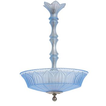 208. Simon Gate, & Erik Tidstrand, a ceiling lamp model "GD. 5"/"26268", Orrefors & Nordiska Kompaniet, 1920s.