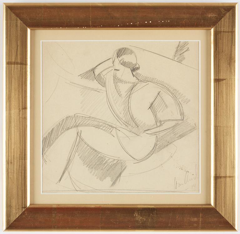 John Jon-And, pencil, signed and dated -14.