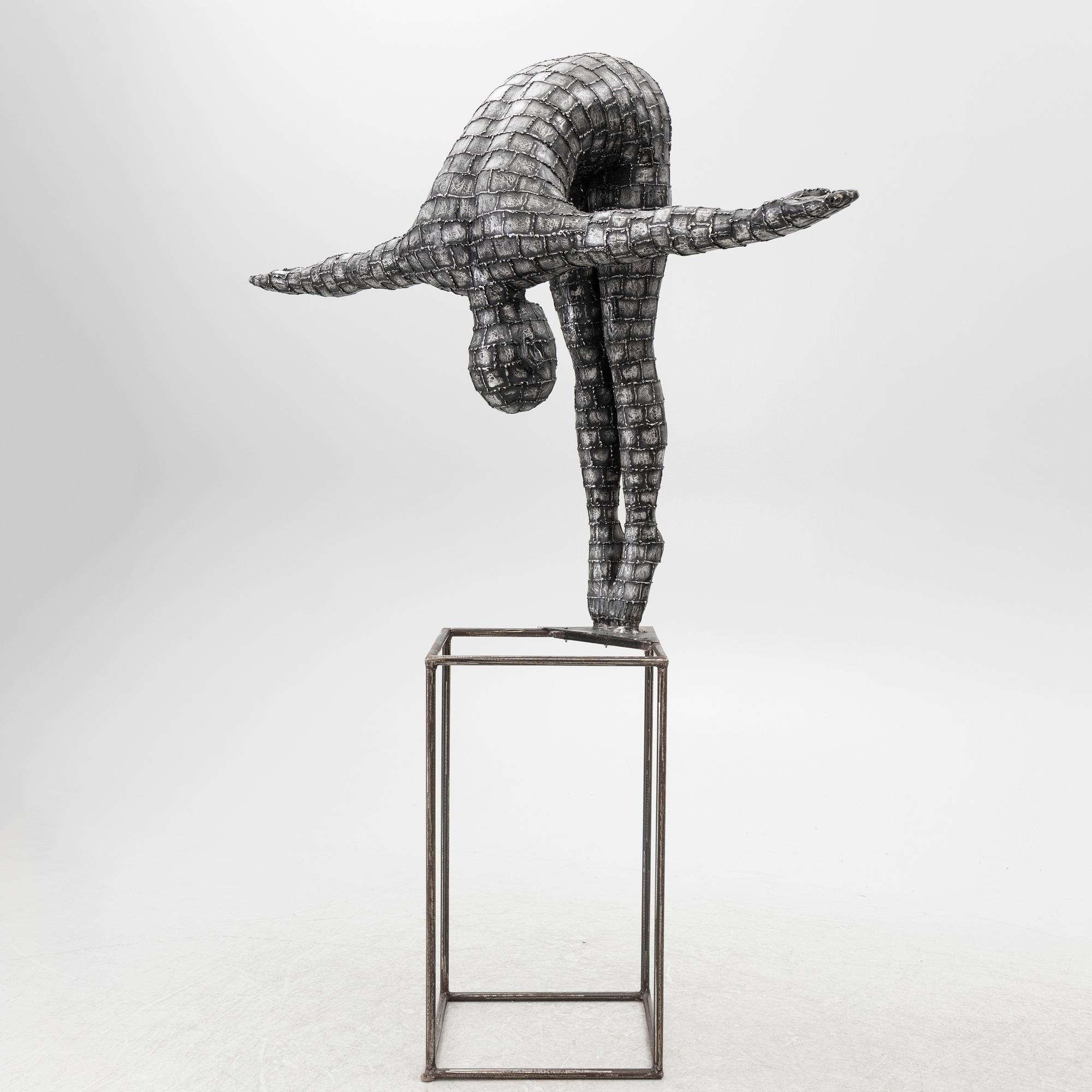 Dekorativ skulptur, patinerad aluminium, Art People Gallery Paris, 2000-tal.