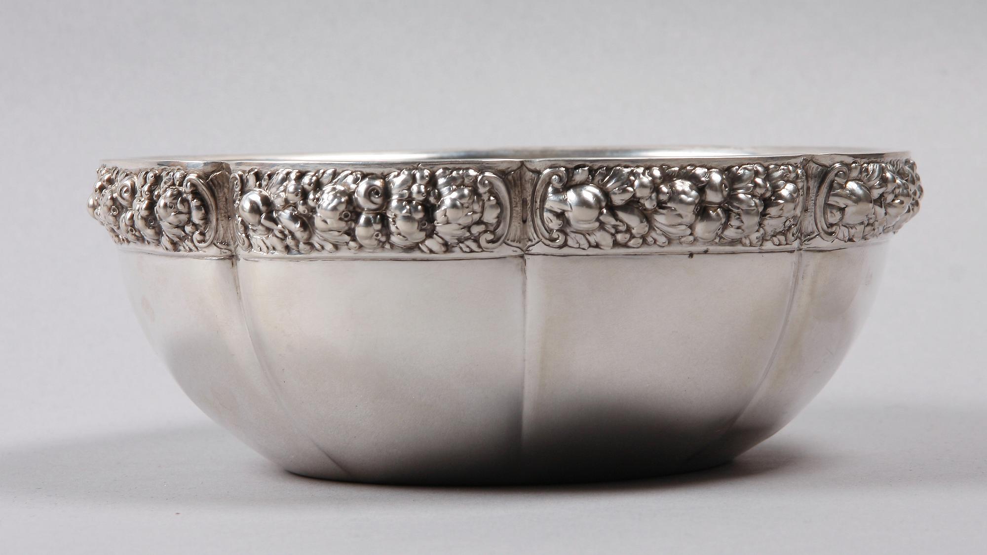 SKÅL, silver, jugend, Svenska importstämplar, tidigt 1900-tal.