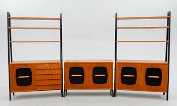 Bokhylla, 3 delar, "Tema", Gillis Lundgren, Ikea, 1950-/60-tal.