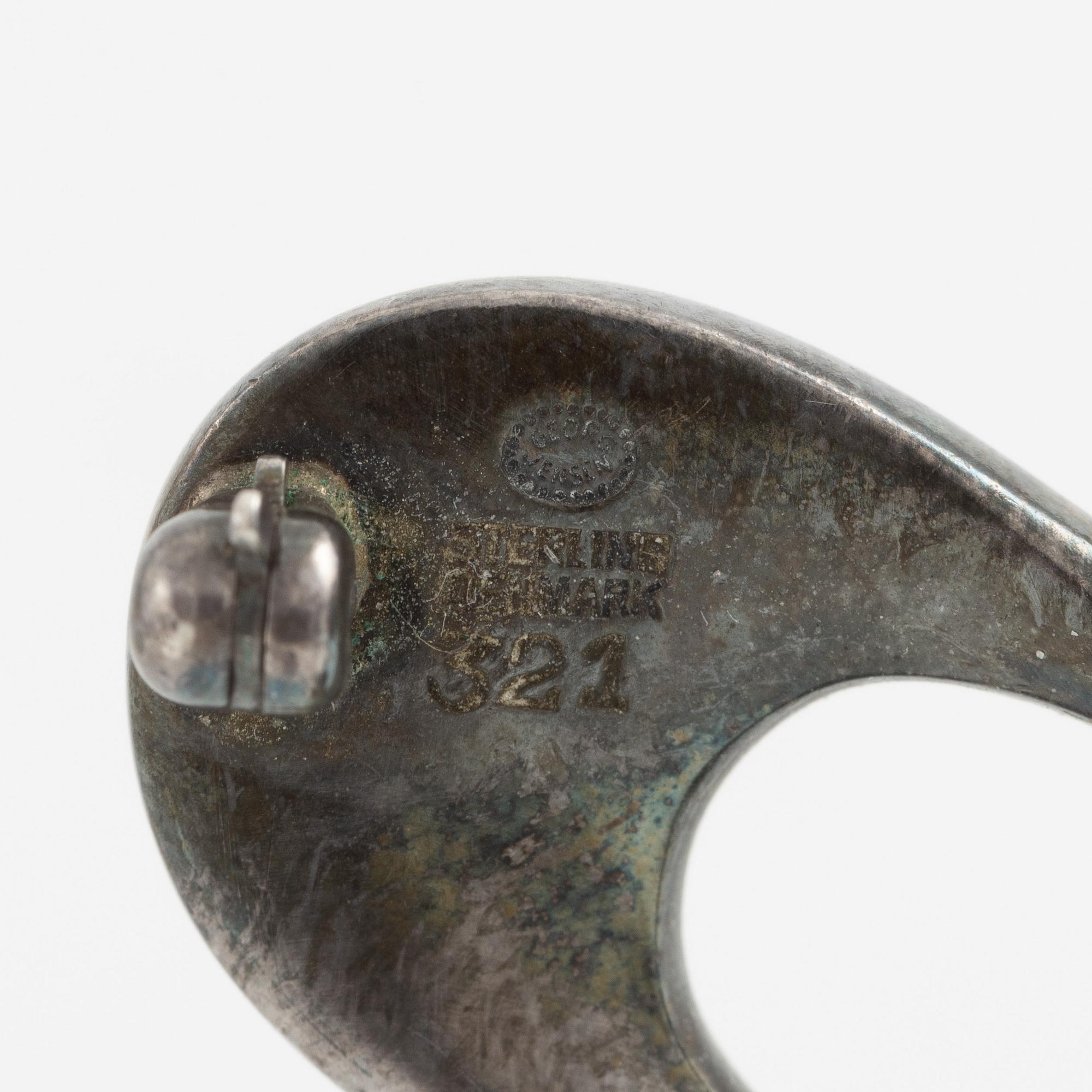 Henning Koppel, brosch, sterlingsilver, Splash, för Georg Jensen, Danmark efter 1945.