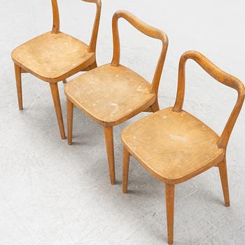 Axel Larsson, a children's table and 3 chairs, version of  "1300"-series, probably by Svenska Möbelfabrikerna Bodafors.