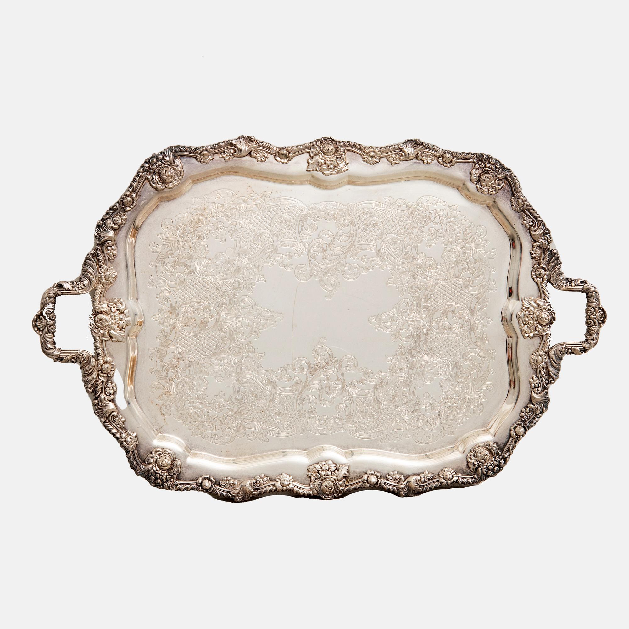 Trays 2 pcs of nickel silver mid/second half of the 20th century.