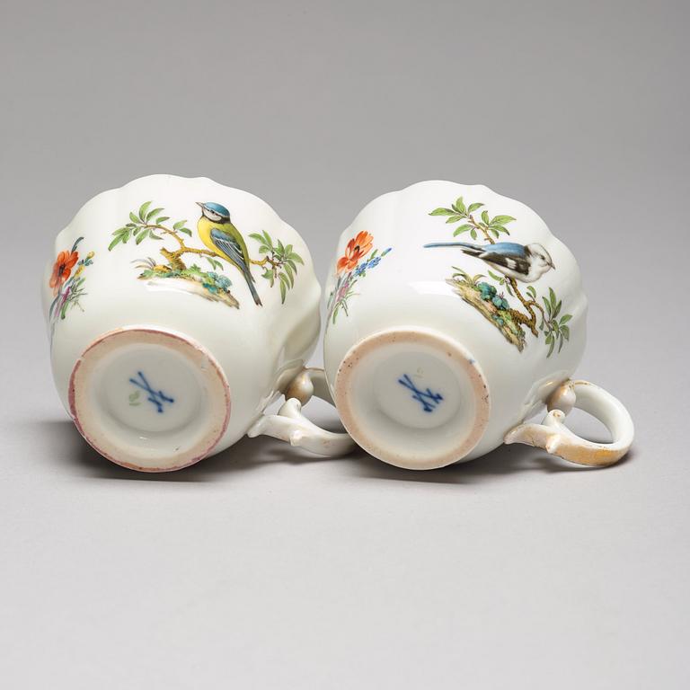 TETE A TETE, sex delar, porslin. Meissen, 1800-tal.