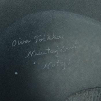 OIVA TOIKKA, pullo, signeerattu Oiva Toikka Nuutajärvi Notsjö.