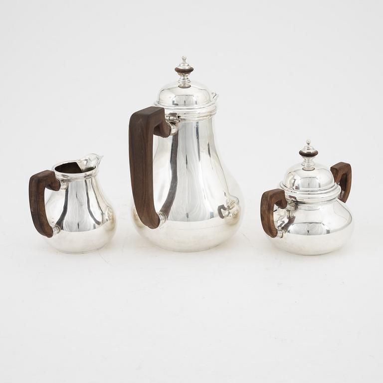 A three pice silver coffee set, Mexico, 20th century.