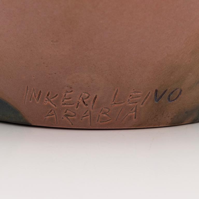 Inkeri Leivo, vas med lock, "Balzak", keramik, signerad Inkeri Leivo Arabia.