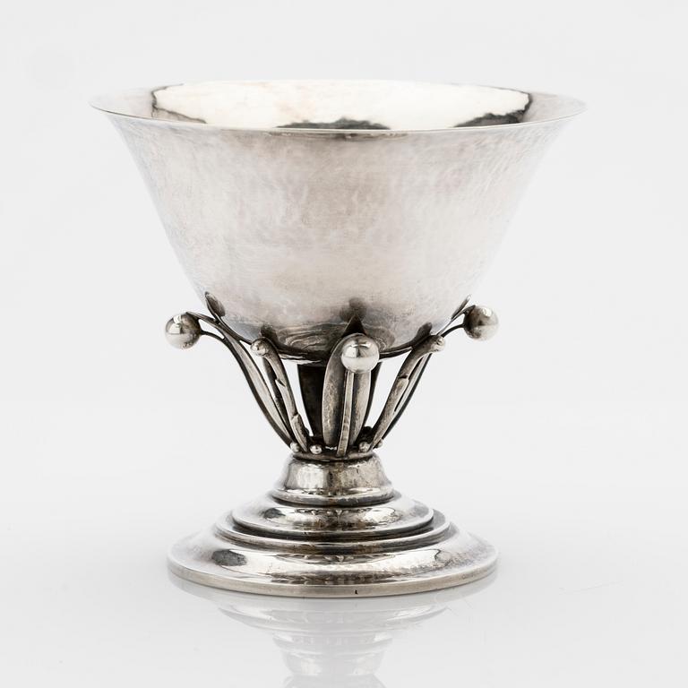 Johan Rohde, bowl on foot, sterling silver, Georg Jensen, Copenhagen, 1920.