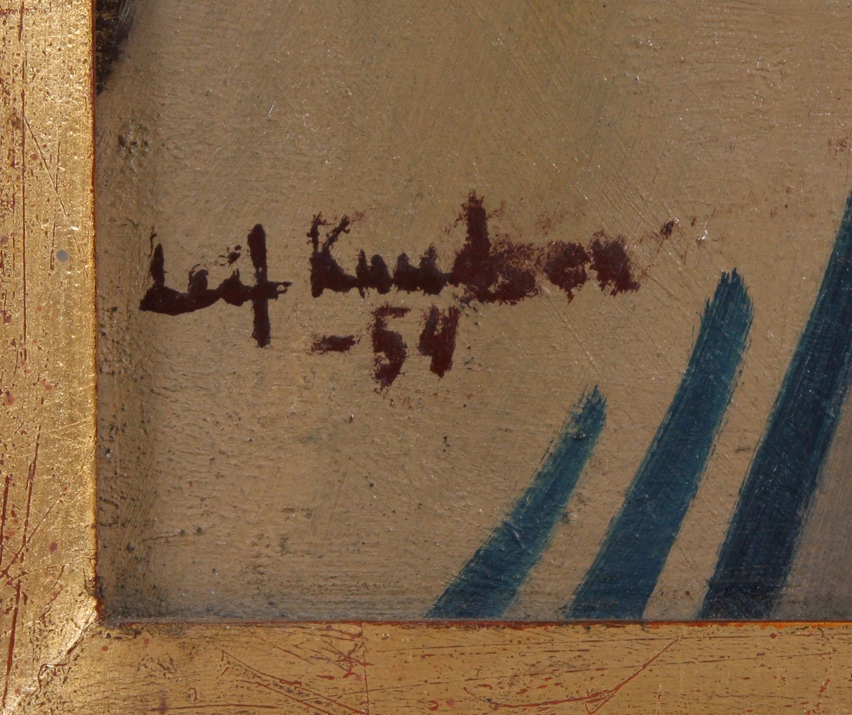 KNUDSEN LEIF, oljemålning, sign o dat-54.