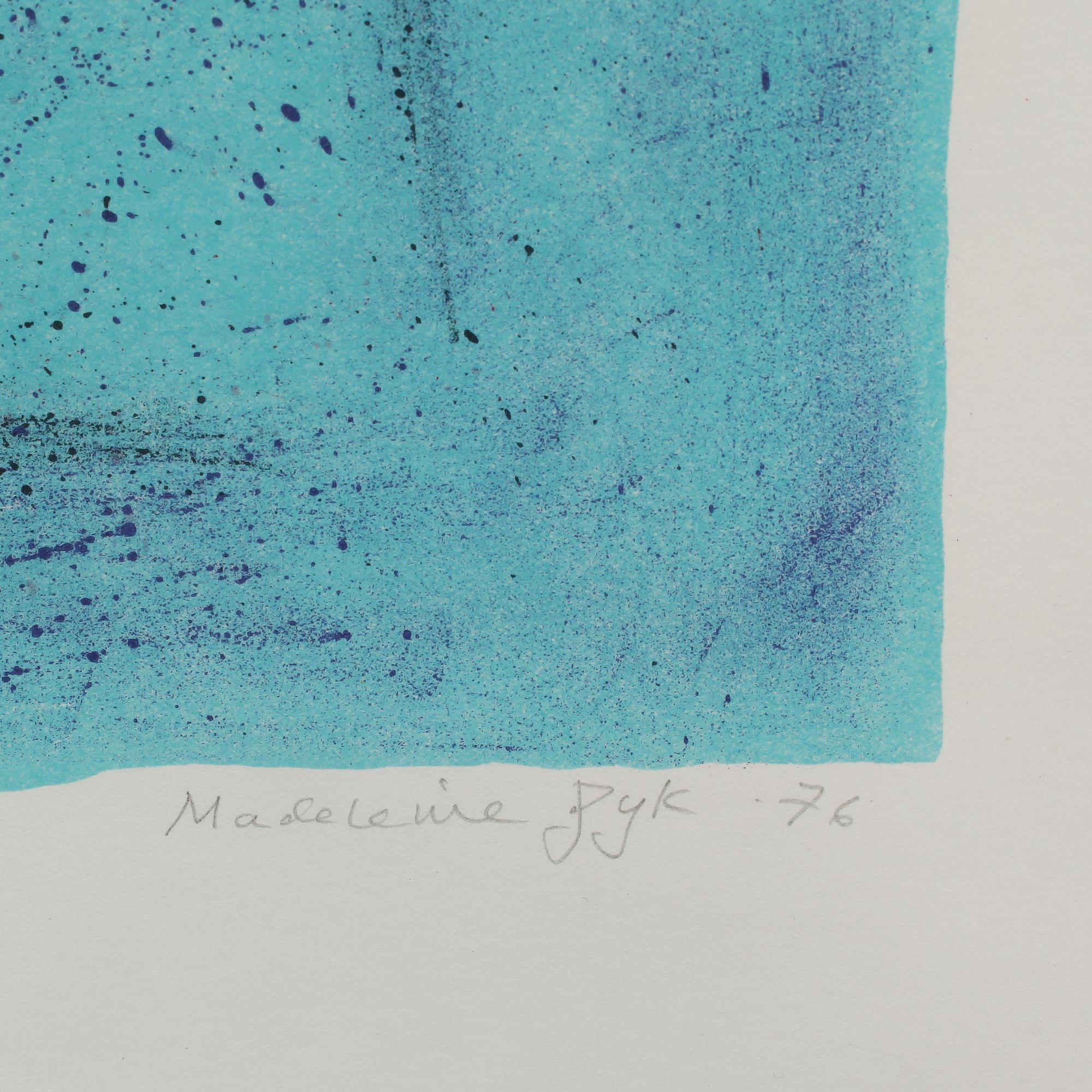 MADELEINE PYK, färglitografi, signerad och daterad -76.