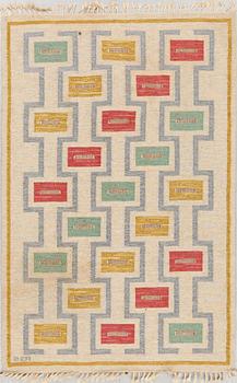 MATTA, rölakan, Anna-Greta Sjökvist, sign AGS, 1900-talets mitt. C:a 224 x 146.