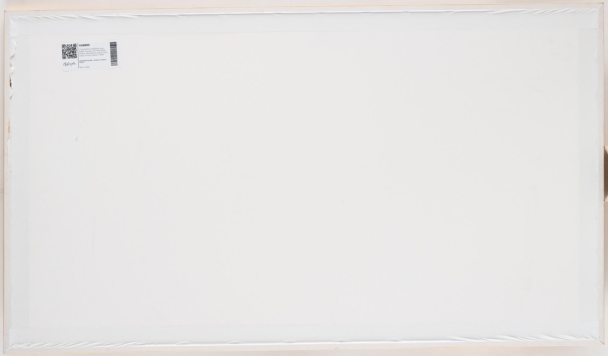 UTAGAWA KUNISADA, även kallad Toyokuni III (1786-1864), triptyk, färgträsnitt. Japan, Eight Views of Edo Figures".