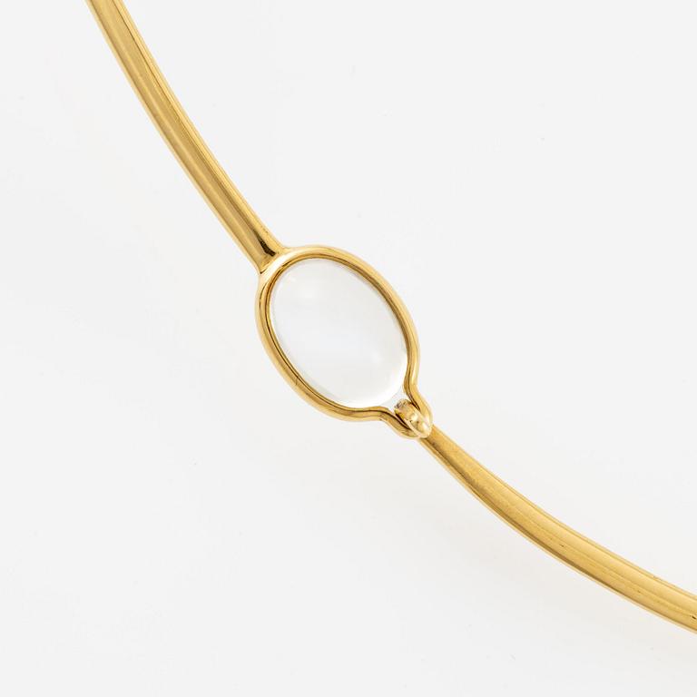 Vivianna Torun Bülow-Hübe, a necklace, 18K gold set with a moonstone, Jakarta.