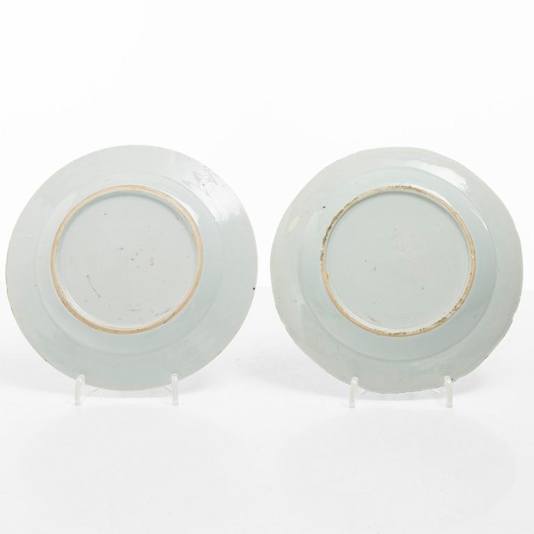 Servisdelar, 10 st, kompaniporslin, Kina, Qingdynastin, Qianlong (1736-95).