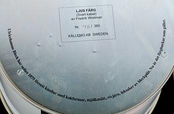 FREDRIK WRETMAN, "Ljus färg (svart kabel)",
Källemo, 2005, numrerad 198/360.