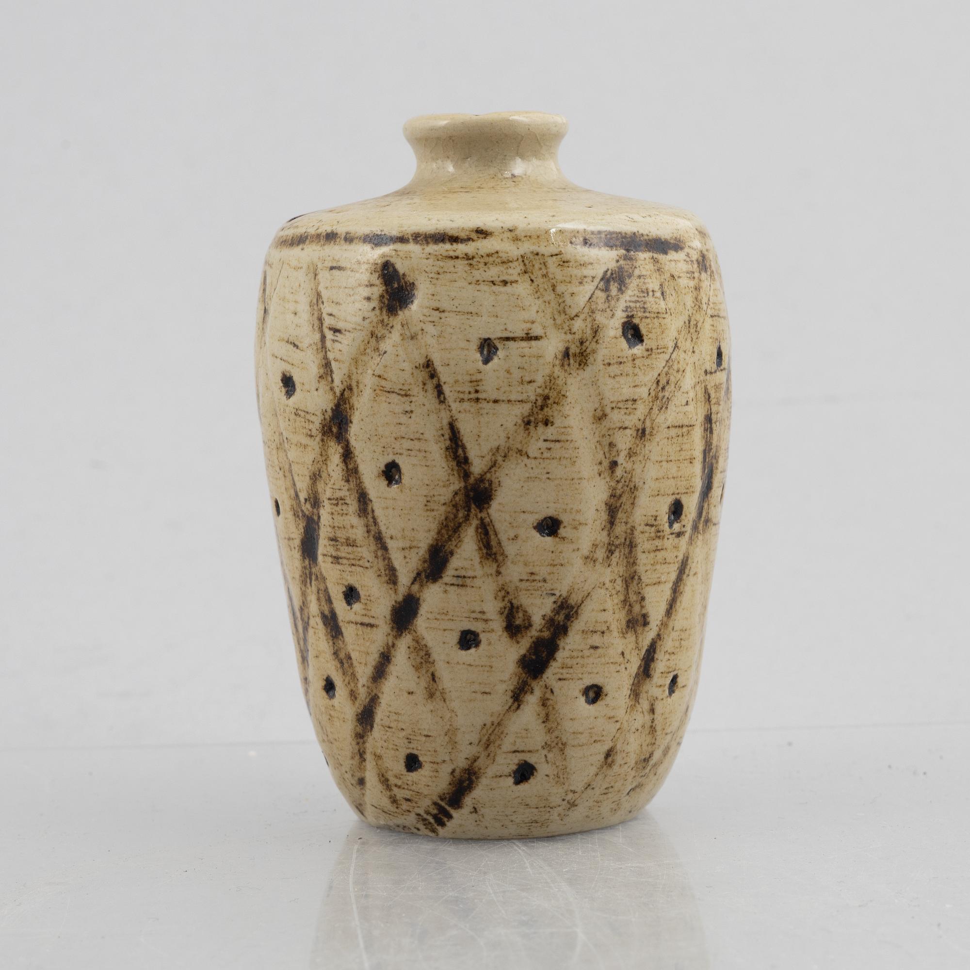 Anders Bruno Liljefors, a stoneware vase, Gustavsbergs studio.