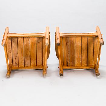 LASSE OLLINKARI, a pair of 1948 open armchairs.