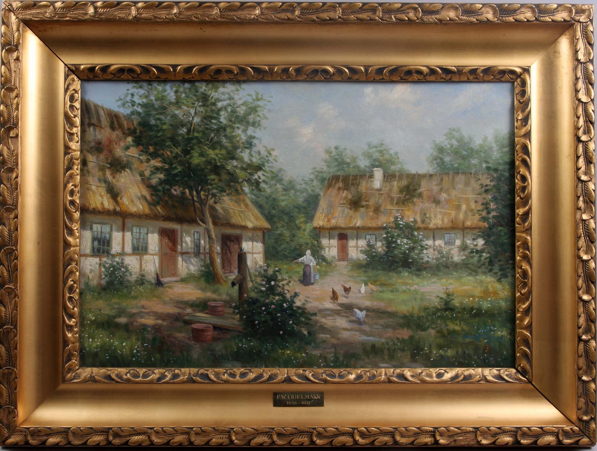 ODELMARK, F.W, oljemålning på duk, sign.