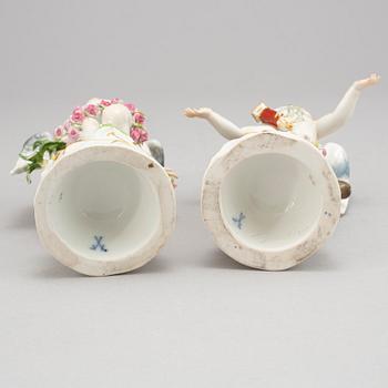 Figuriner, ett par, porslin. Meissen, 1890-tal.