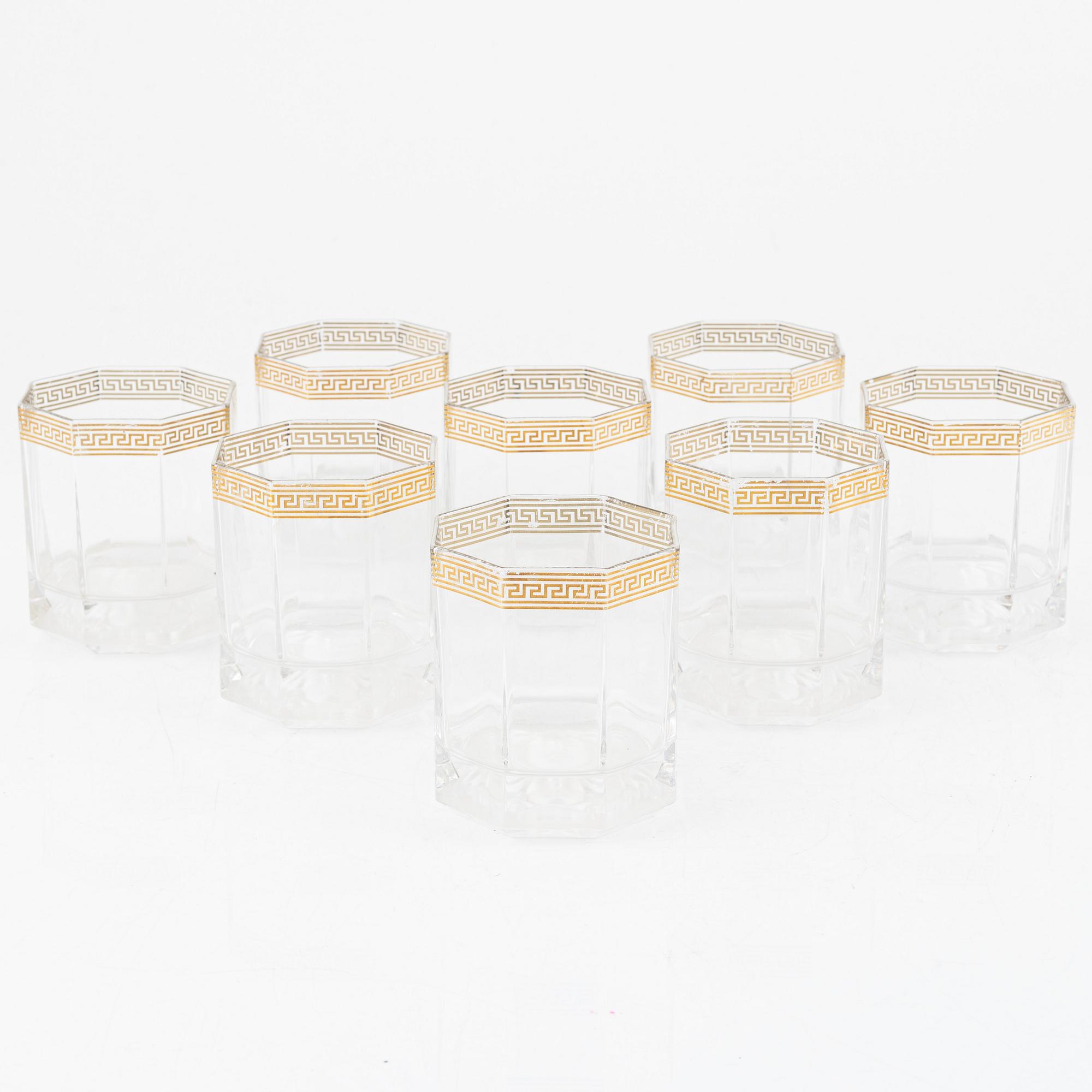 Dricksglas, 8 st, Versace, för Rosenthal.