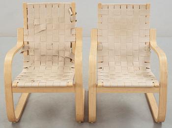 FÅTÖLJER, ett par, "406", Alvar Aalto, 1900-talets andra hälft.