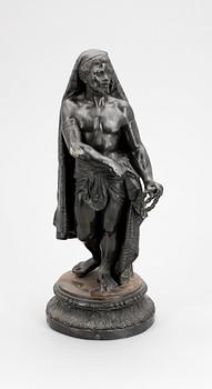 OKÄND KONSTNÄR, patinerad metall. 1800/1900-tal.