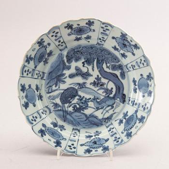 A Chinese Wanli porcelain plate.