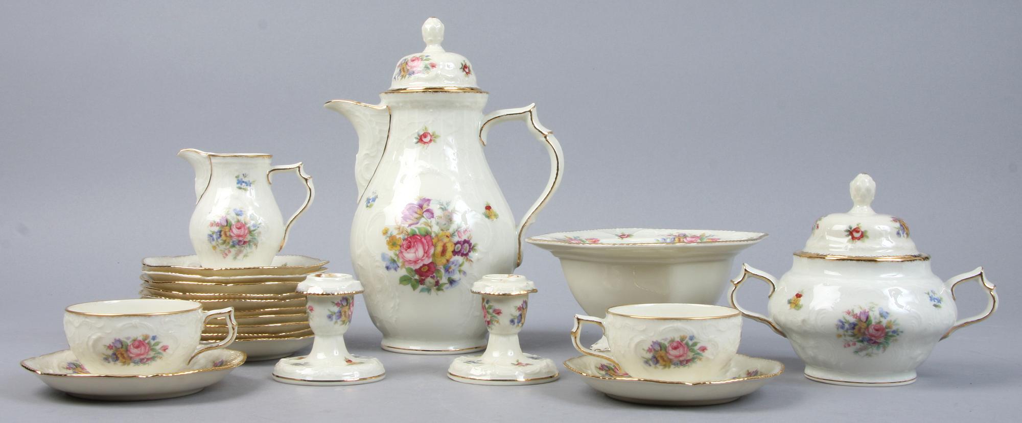 MOCCASERVIS, 18 delar, porslin, Rosenthal.