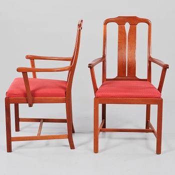 KARMSTOLAR, ett par, "Ambassadör", Carl Malmsten, Rydéns Interiör, tillverkade 1985.
