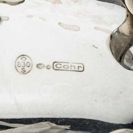 Cohr, coffee service, 3 pieces, silver, Rococo style, Denmark 20th century.