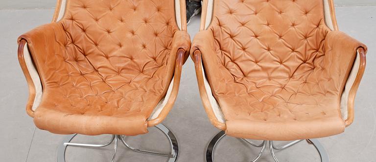 FÅTÖLJER, ett par, "Jetson", Bruno Mathsson, 1960/70-tal.