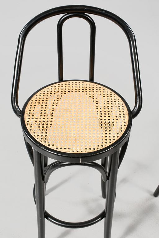 BARSTOLAR, 2 st, Thonet-typ, 1900-talets mitt.