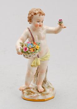 FIGURIN, porslin, Meissen.