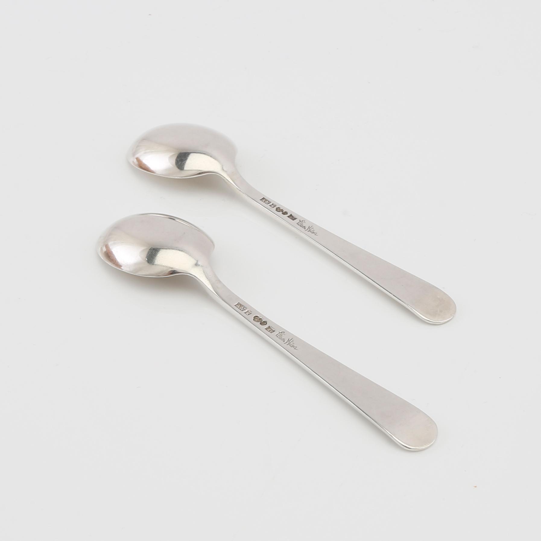Wiwen Nilsson, skedar 13 st silver, Lund 1952 - 1967.