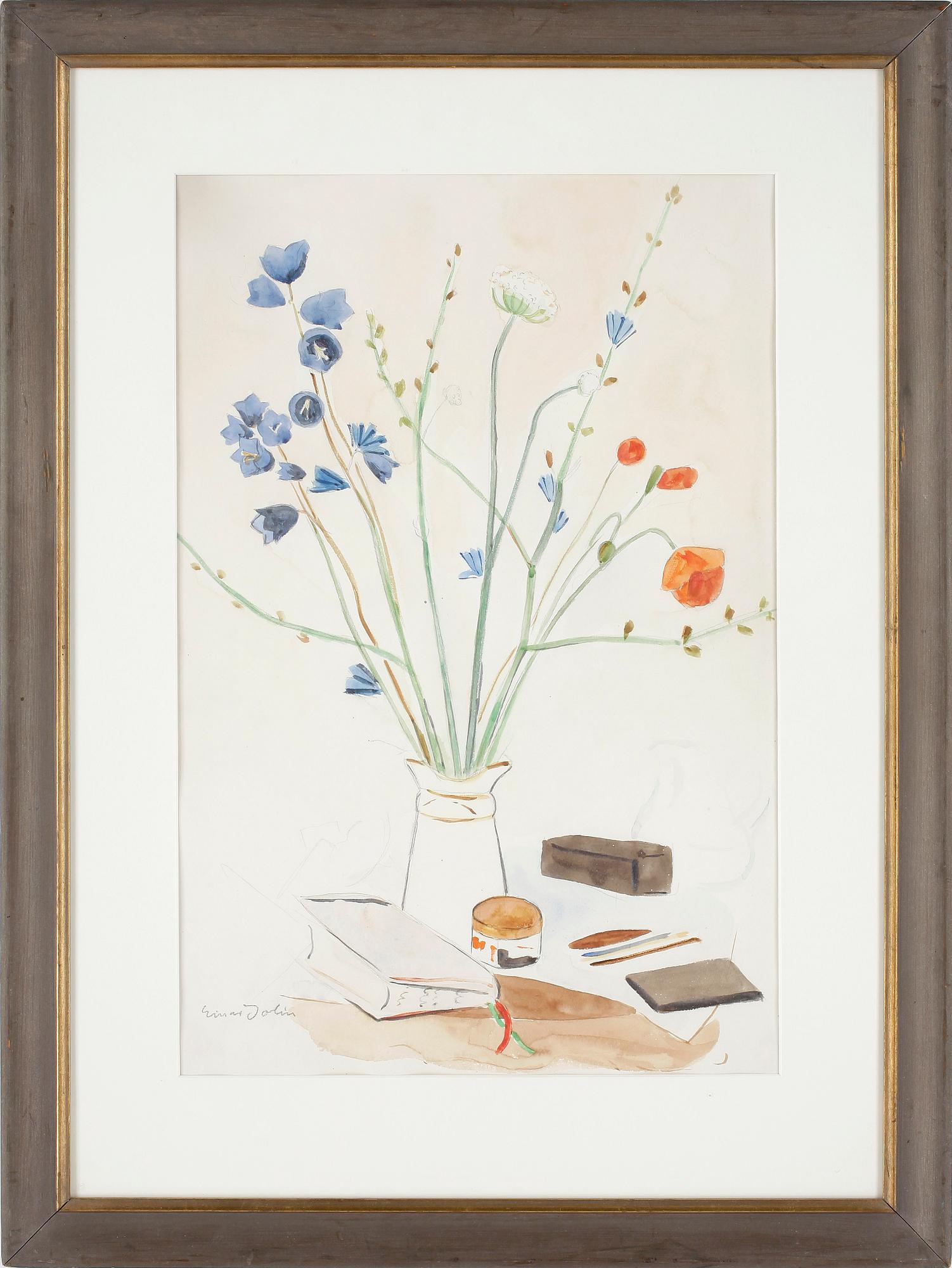 EINAR JOLIN, akvarell, signerad.