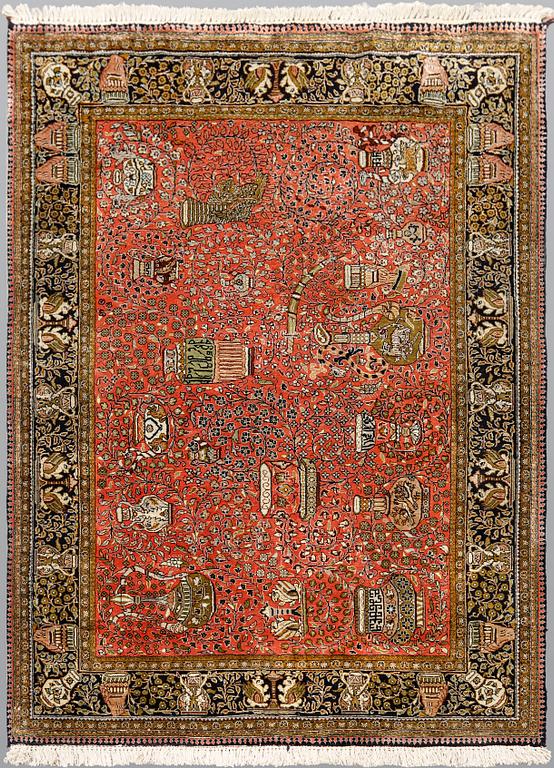 Matta, Figural Sike Ghom ca 157 x 111 cm.