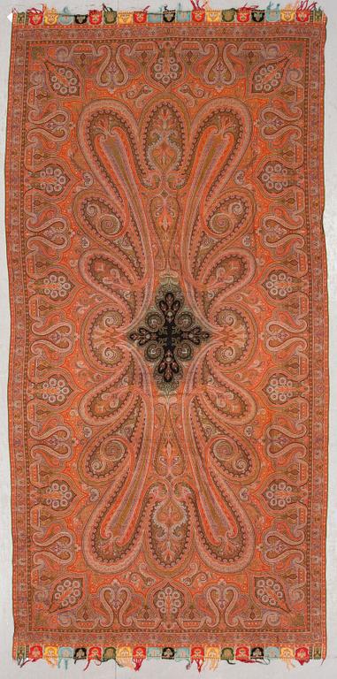 PAISLEYSJAL, 1900-tal, ca 318 x 155 cm.
