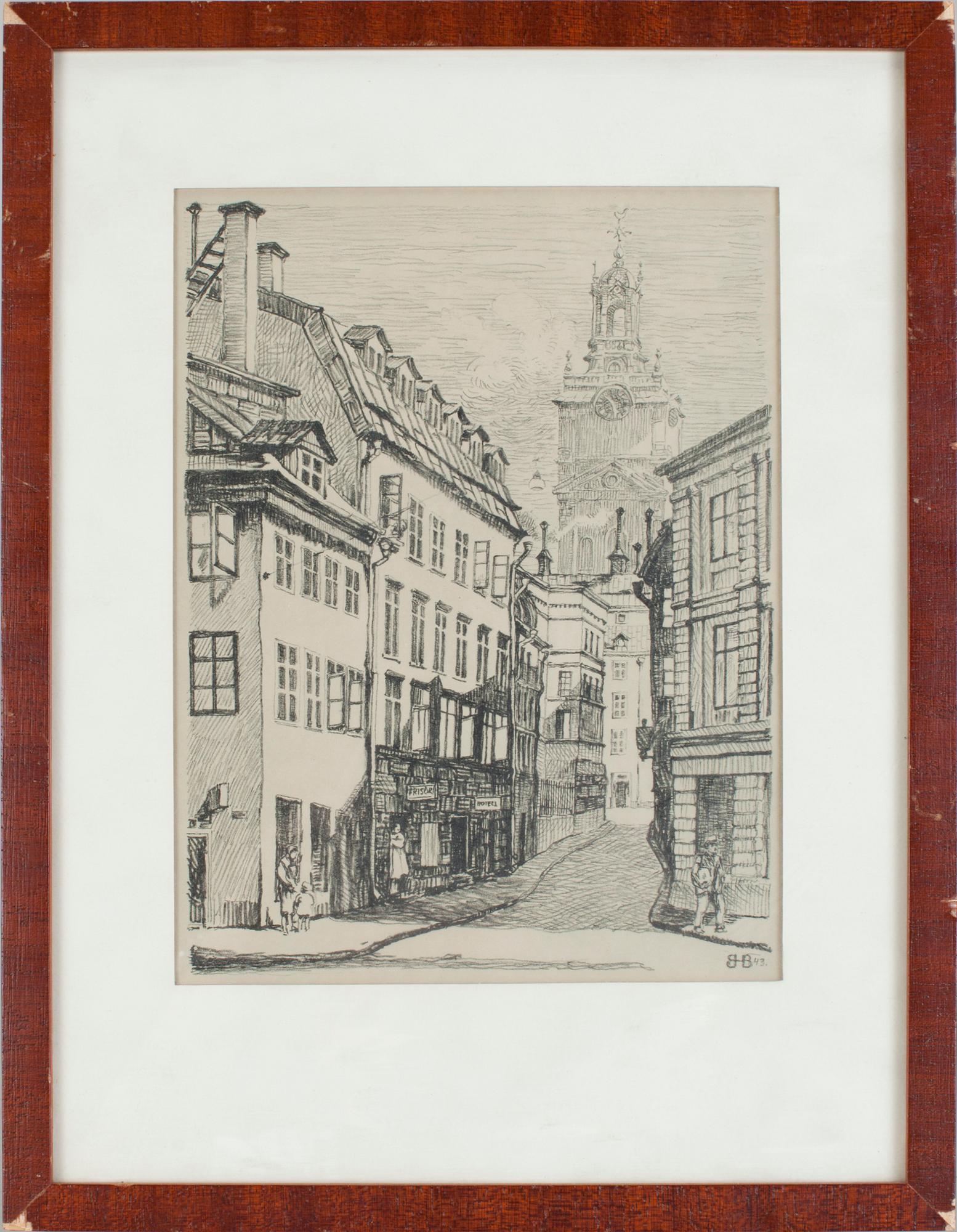 BERTIL BULL HEDLUND, litografi, monogramsignerad och daterad 43.