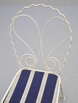 TRÄDGÅRDSSOFFA, samt TRÄDGÅRDSSTOLAR, 4 st, 1900-talets andra hälft.