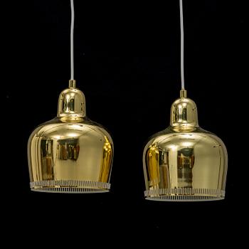Alvar Aalto, a pair of model 'A330S' ceiling lights, Artek.