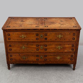 A mid european Louis XVI chest of drawers, ca 1800.