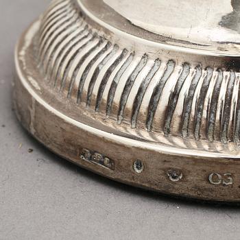 LJUSSTAKAR,  ett par, silver, Carl Petter Lampa, Stockholm, 1820. Vikt ca 320 gr.