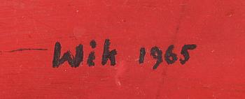 WILHELM WIK, olja på duk, signerad och daterad 1965.