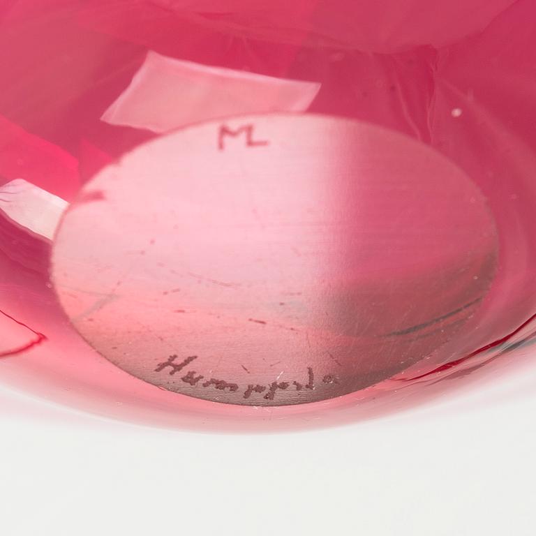 Marita Lybeck, Two glass bowls, Humppila Glassworks, the other one signed ML Humppila.