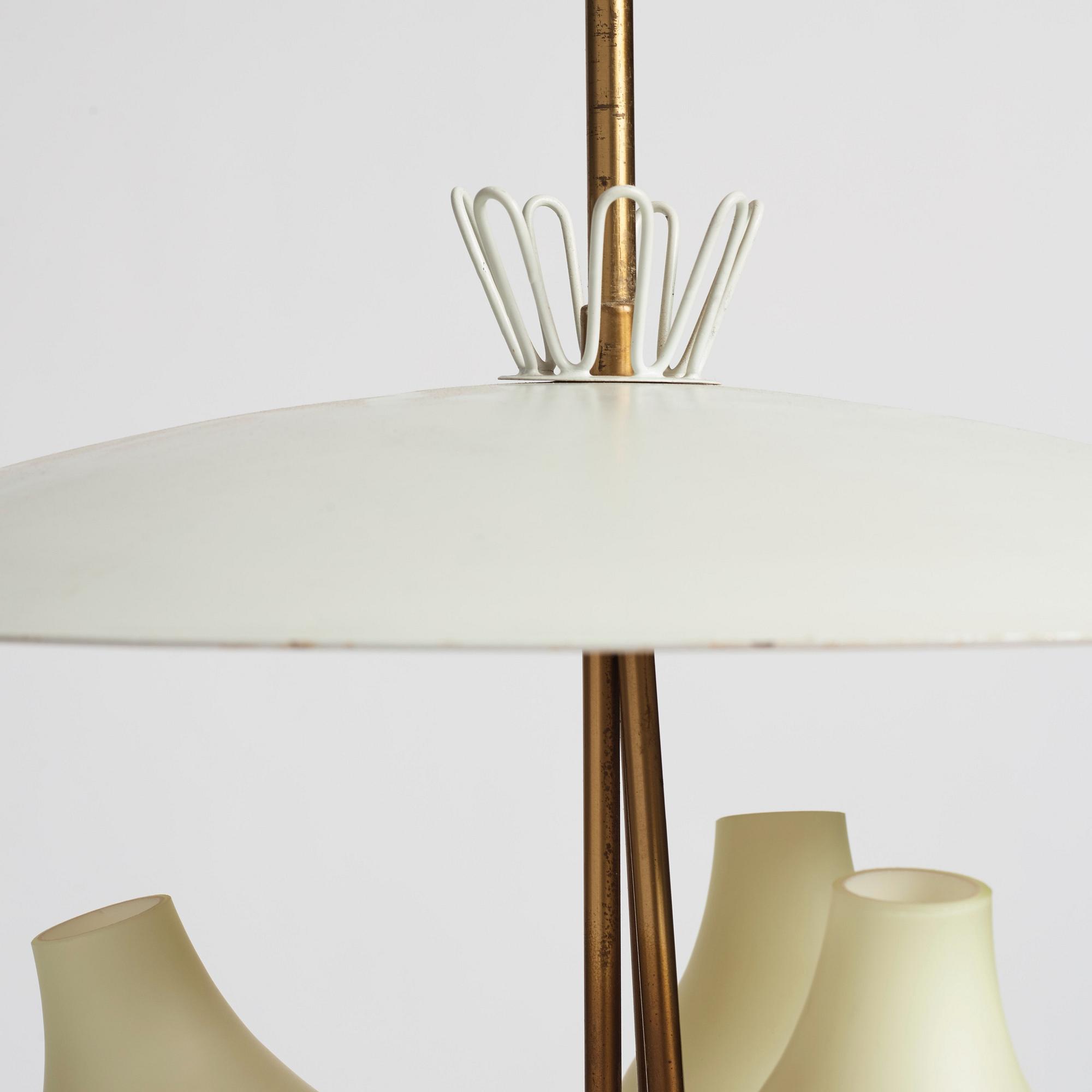 Hans Bergström, a ceiling lamp, model "95", ateljé Lyktan, Sweden 1940-50s.