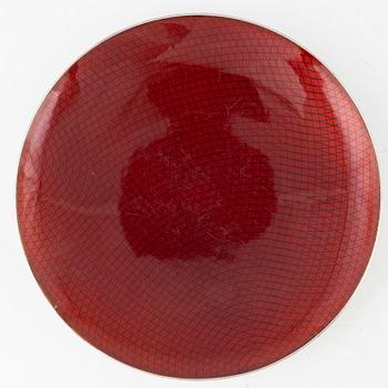 Grete Prytz-Kittelsen, fat, silver och emalj, J Tostrup, Olso, Norge omkring 1950.