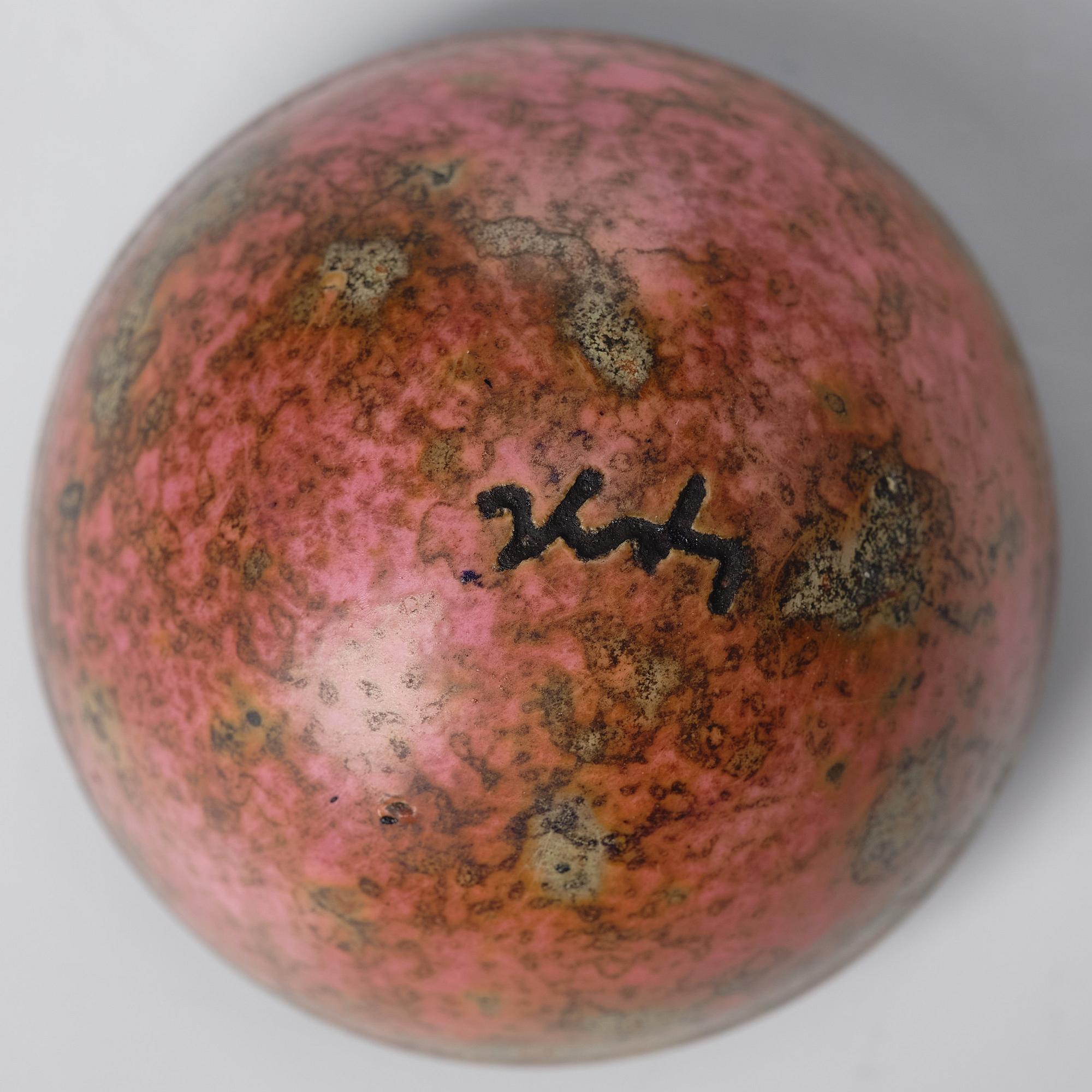 Hans Hedberg, a set of five faience sculptures of eggs, Biot, France.