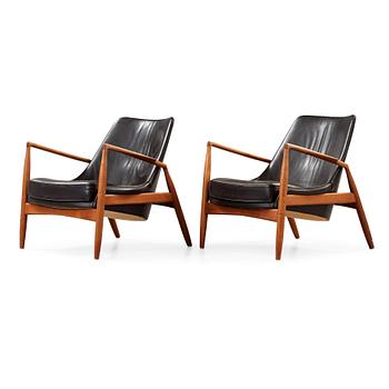 43. Ib Kofod Larsen, a pair of 'Seal' armchairs, Olof Persson Möbler, Sweden 1950's-60's.