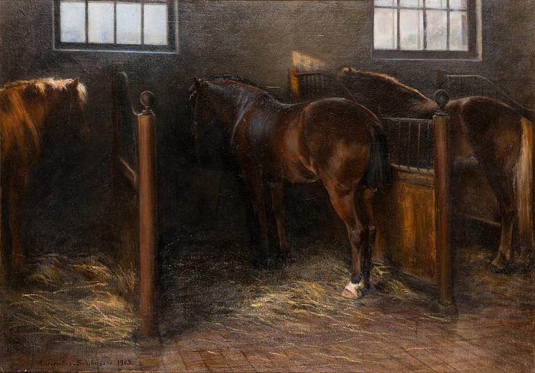 Anna af Forselles, Horses in the barn.